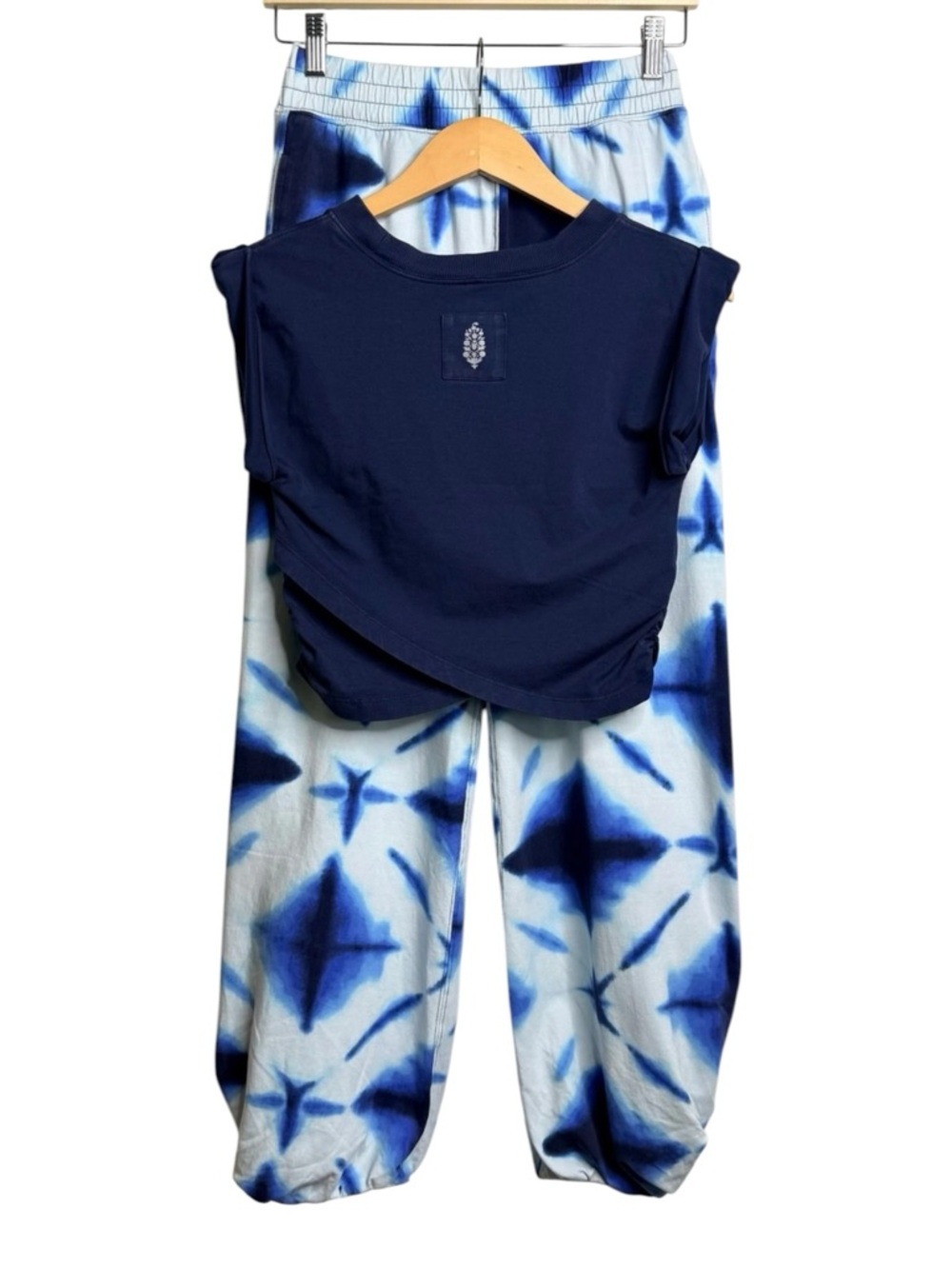 Free People Movement Shibori Tie Dye Set Crossover Top + Pants Size S - Picture 8 of 12